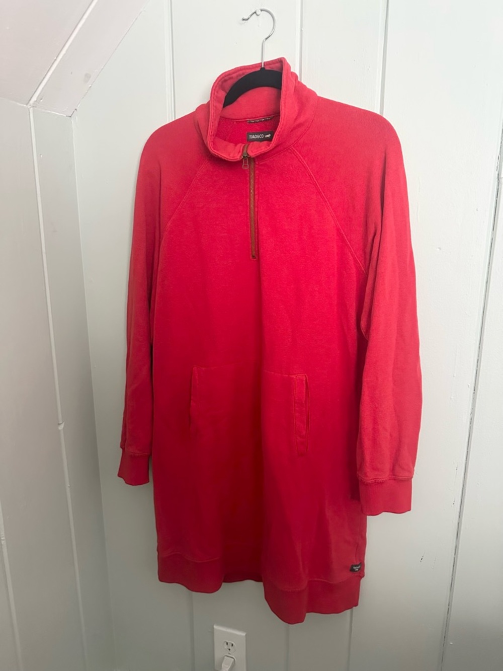 Toad & Co Red Quarter-Zip Pullover Tunic
